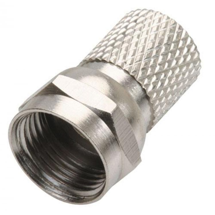 Conector de enroscar para cable coaxial RG6 Steren bolsa de 100 und