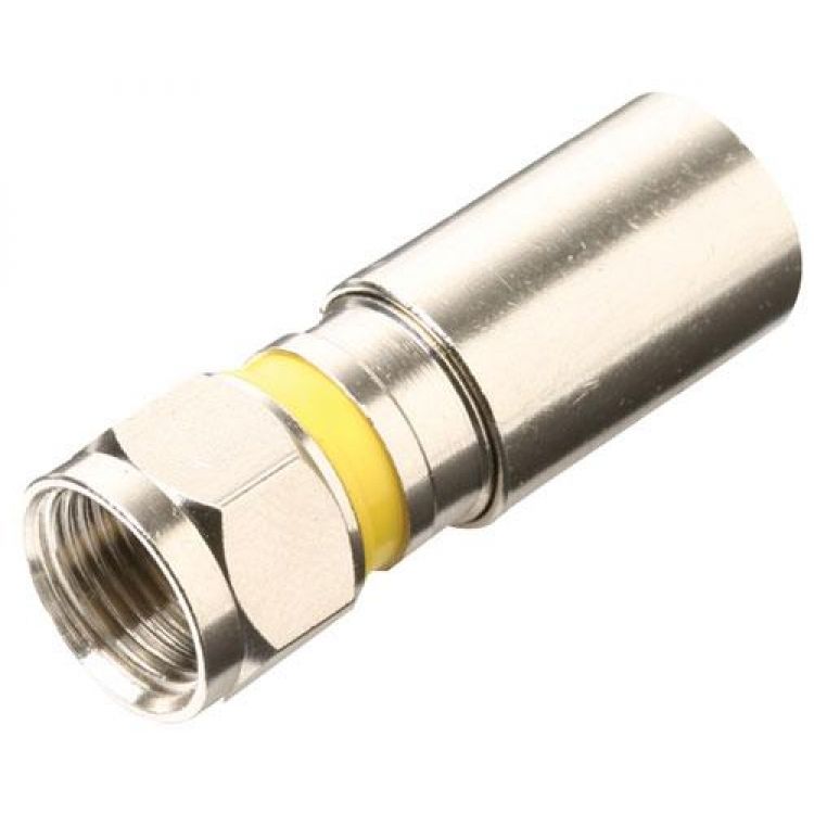 Conector de compresión para cable coaxial RG6 Steren bolsa de 50 und