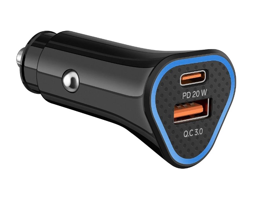 Cargador carro USB + USB C Turbo Charge QC 38W Steren