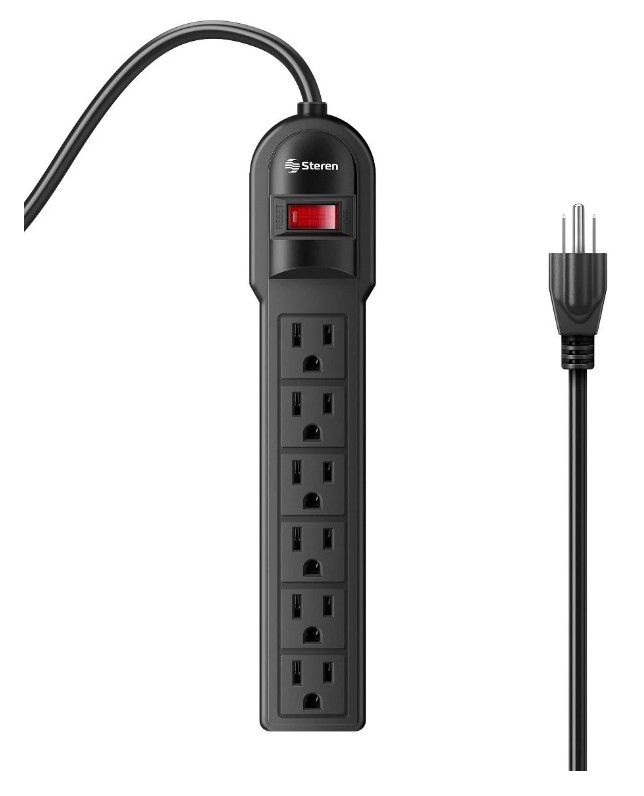 Regleta Multicontacto de 6 tomas 110V Steren