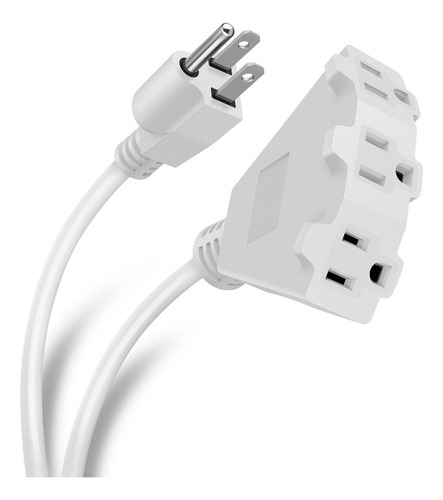 Cable de extensión eléctrica Steren 8M 3 tomas para uso rudo