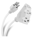 Cable de extensión eléctrica Steren 8M 3 tomas para uso rudo