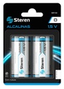 Pila Batería alcalina tipo D Steren 2 unidades