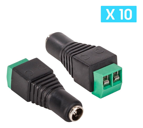 Conector de Corriente Jack Hembra 2.1 mm Steren x 10 und