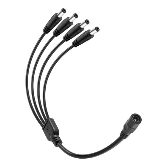 Cable Splitter Pulpo  4 Macho 1 Hembra Steren Dc 12v cámaras y 1 DVR