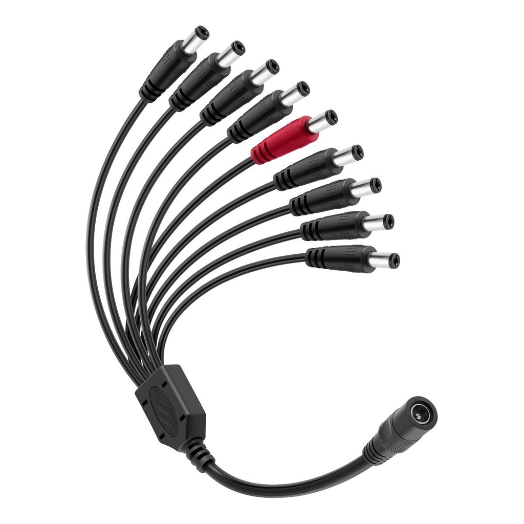 Cable Splitter Pulpo 8 Macho 1 Hembra Steren  Dc 12v cámaras y 1 DVR