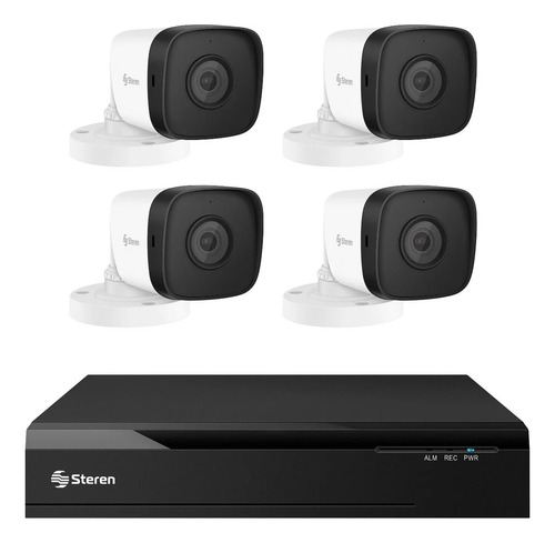 Kit de 4 Cámaras análogas Full HD 1080p 2MP DVR pentahíbrido 4 canales y Disco duro 1TB