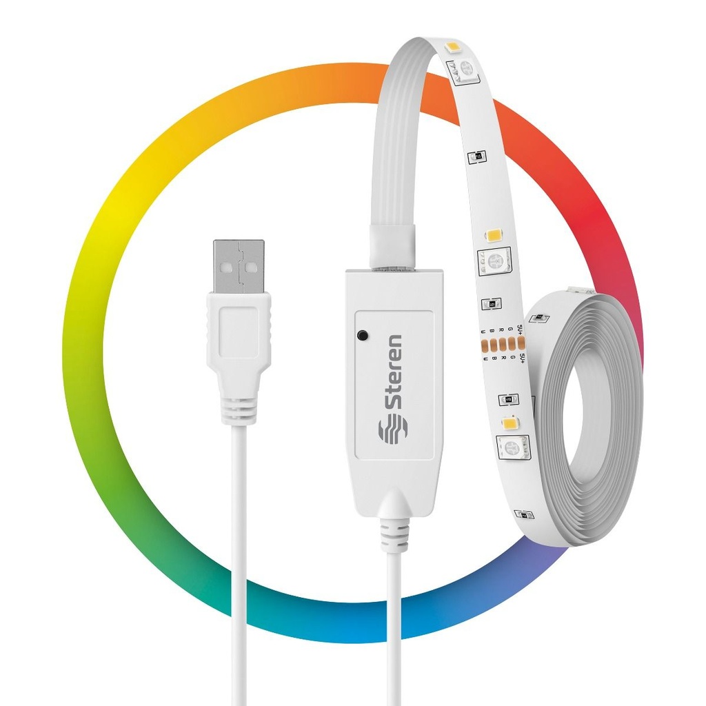 Tira LED Inteligente multicolor RGB + W 2m Steren