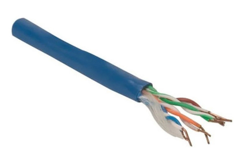 Cable UTP CAT5e, 100% cobre 4 pares trenzados calibre 24 AWG carrete 305m color azul Steren
