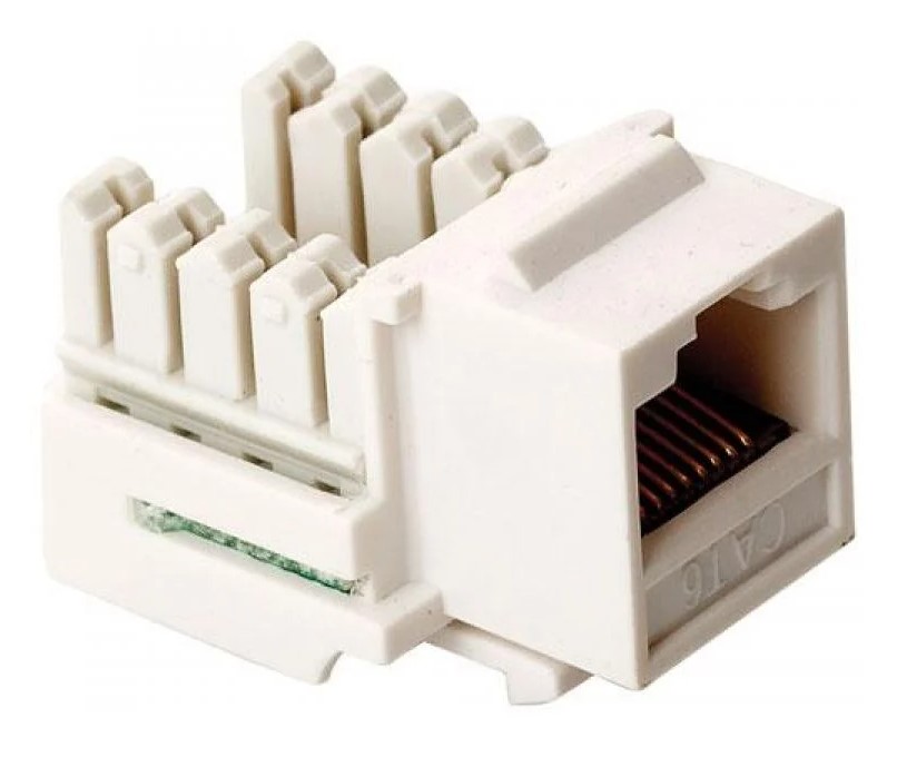 Keystone Jack Coupler RJ45 Cat 6 8 contactos a 90° blanco Steren 