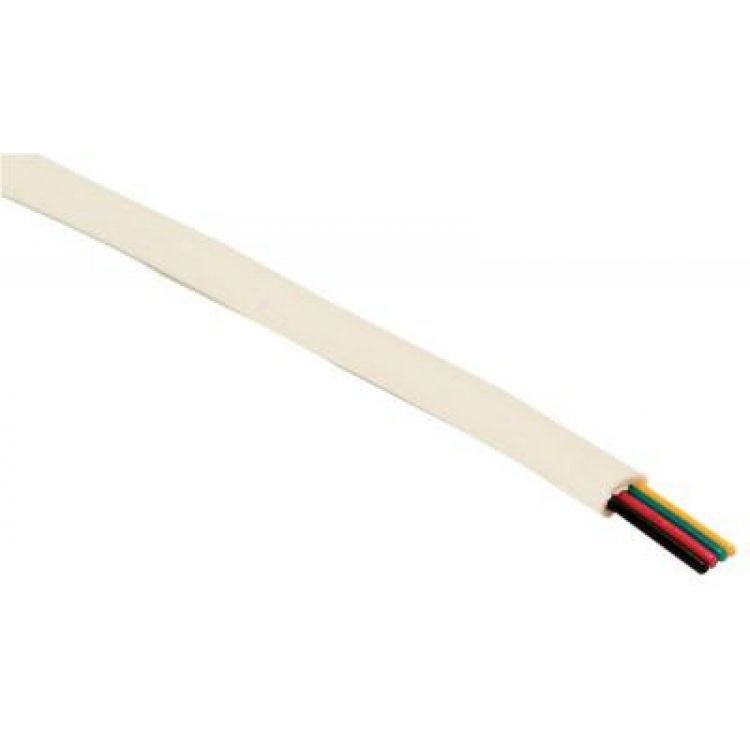 Rollo Carrete Cable telefónico plano 4 hilos 28 AWG blanco 305m Steren