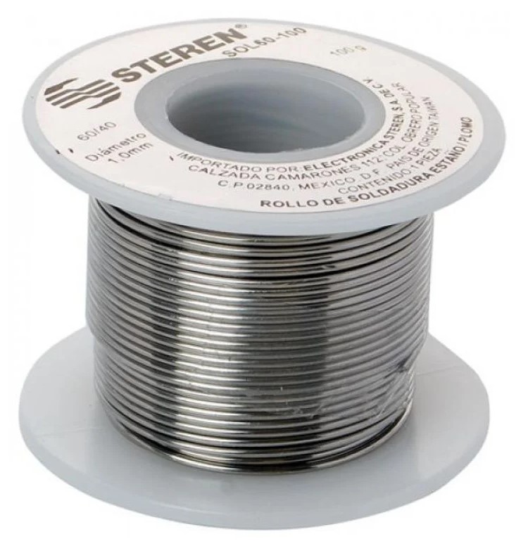 Rollo de 100g de soldadura aleación estaño plomo 60/40 Steren