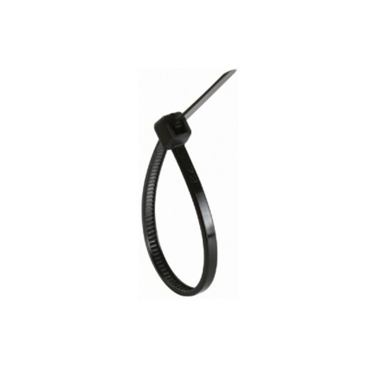 Tirrap Tirraje Amarre Plástico 28cm bolsa 100und negro Steren