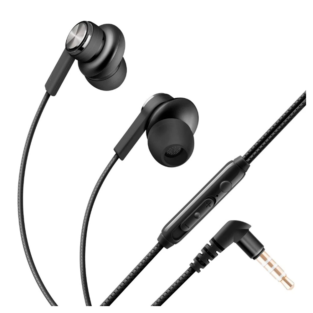 Audífonos manos libres alámbricos Steren con control de volumen e imán Negro