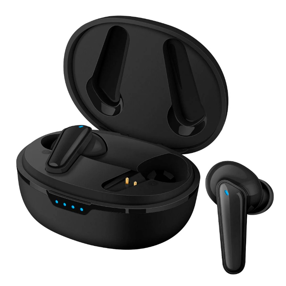 Audífonos inálambricos Bluetooth Steren Touch True con cancelación de sonido negro