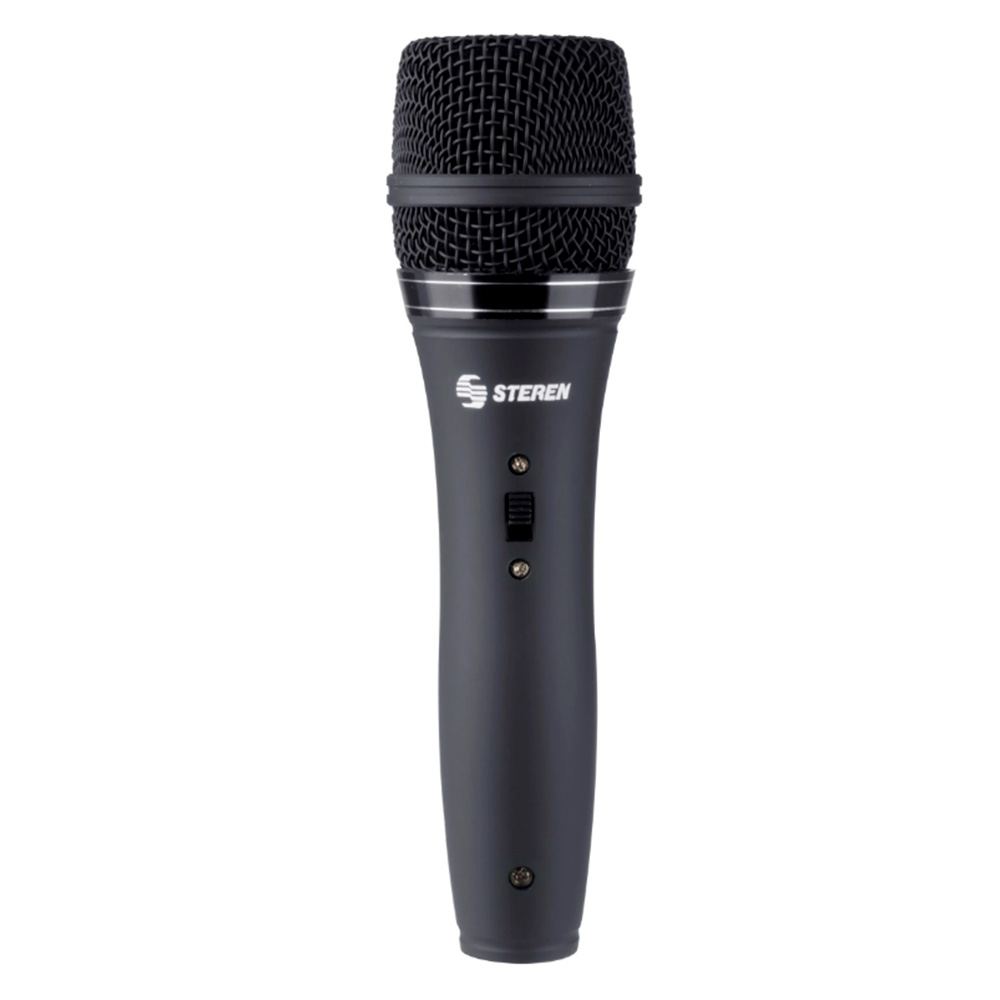 Micrófono Dinámico Unidireccional Steren c/cable 5m salida Cannon XLR