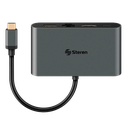 Adaptador 4 en 1 USB C a HDMI/USB 3.0/USB C/Ethernet Steren
