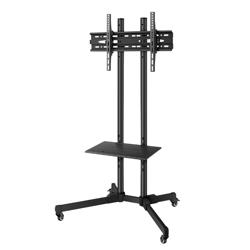 Base movil para TV Steren soporte pantallas de 19" a 83" hasta 60Kg c/ repisa
