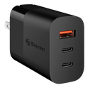 Cargador USB + Doble USB C Steren Carga Rápida 45W