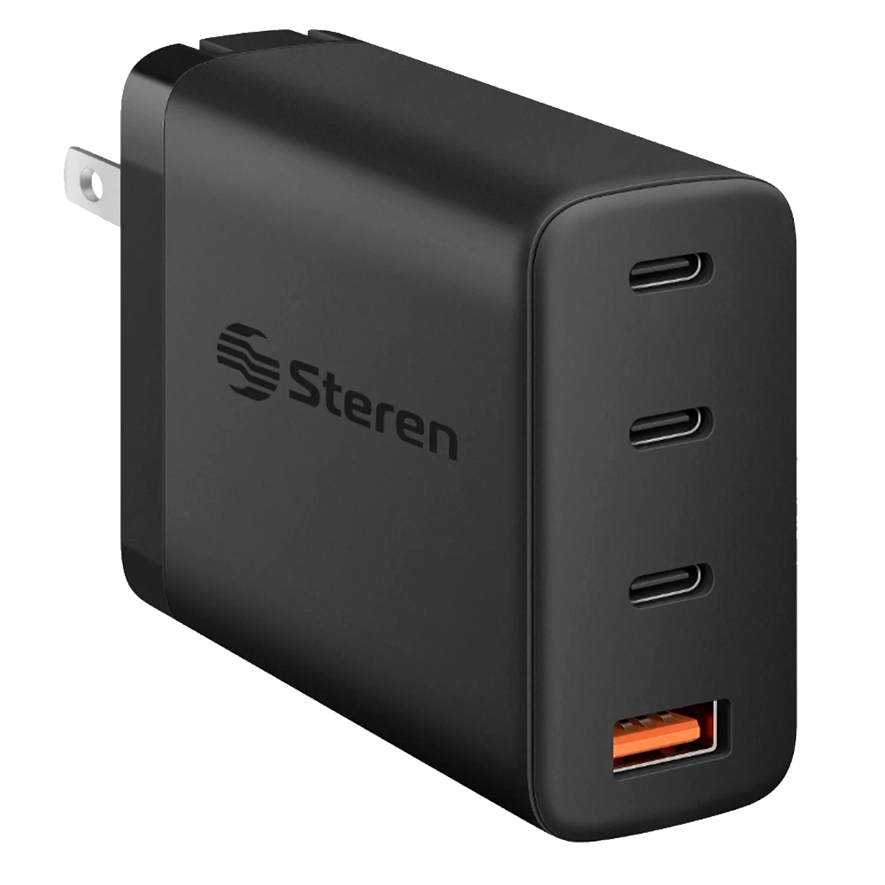 Cargador USB + Triple USB C Steren Carga Rápida 100W