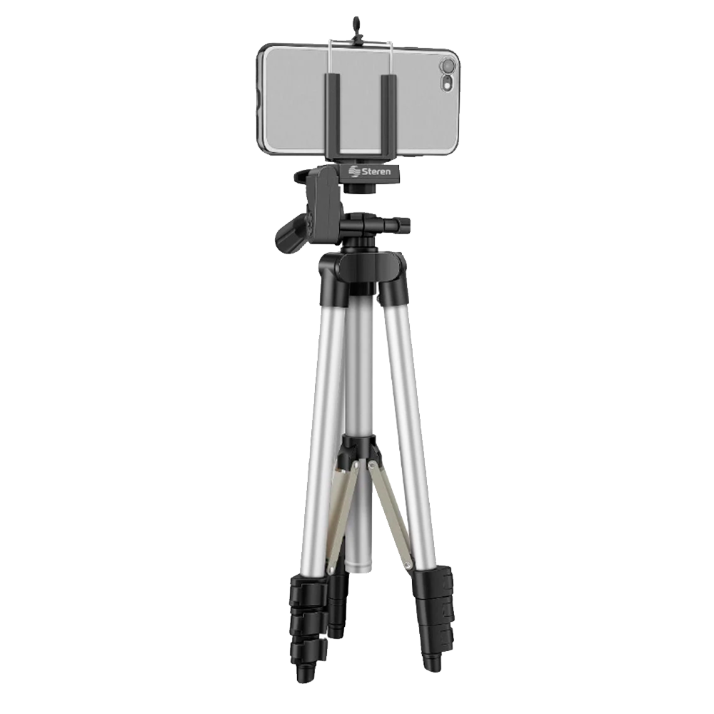 Tripode de Aluminio para camaras y celulares altura 102cm Steren