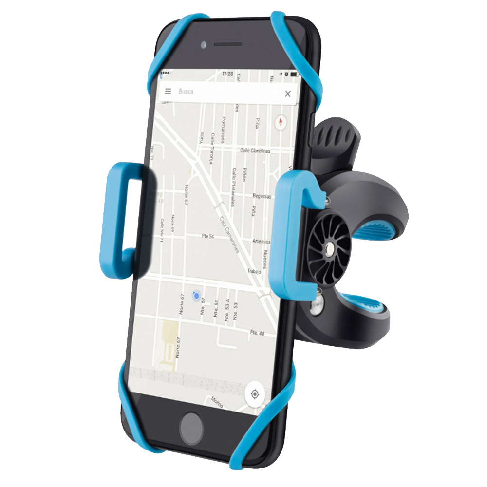 Soporte para celular Steren con sujeción para manubrio bicicleta