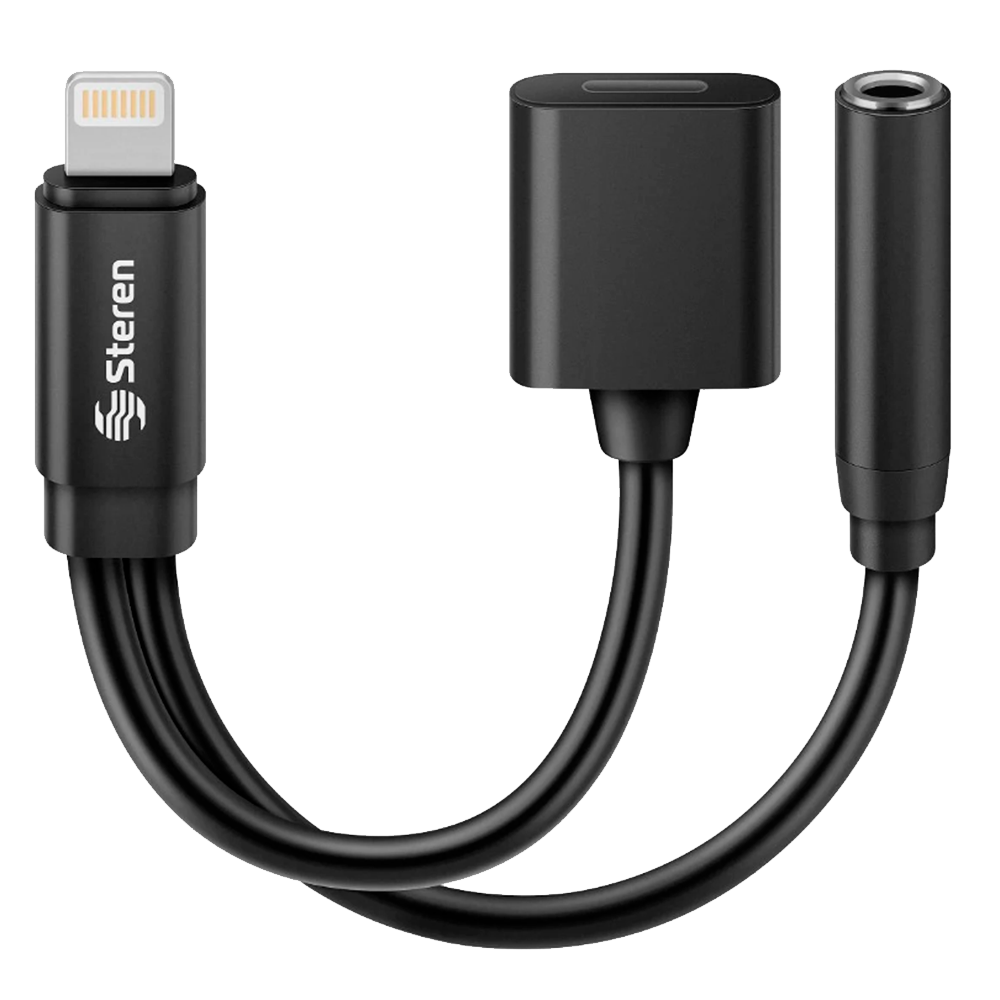 Cable adaptador Lightning para audio 3,5 mm Steren