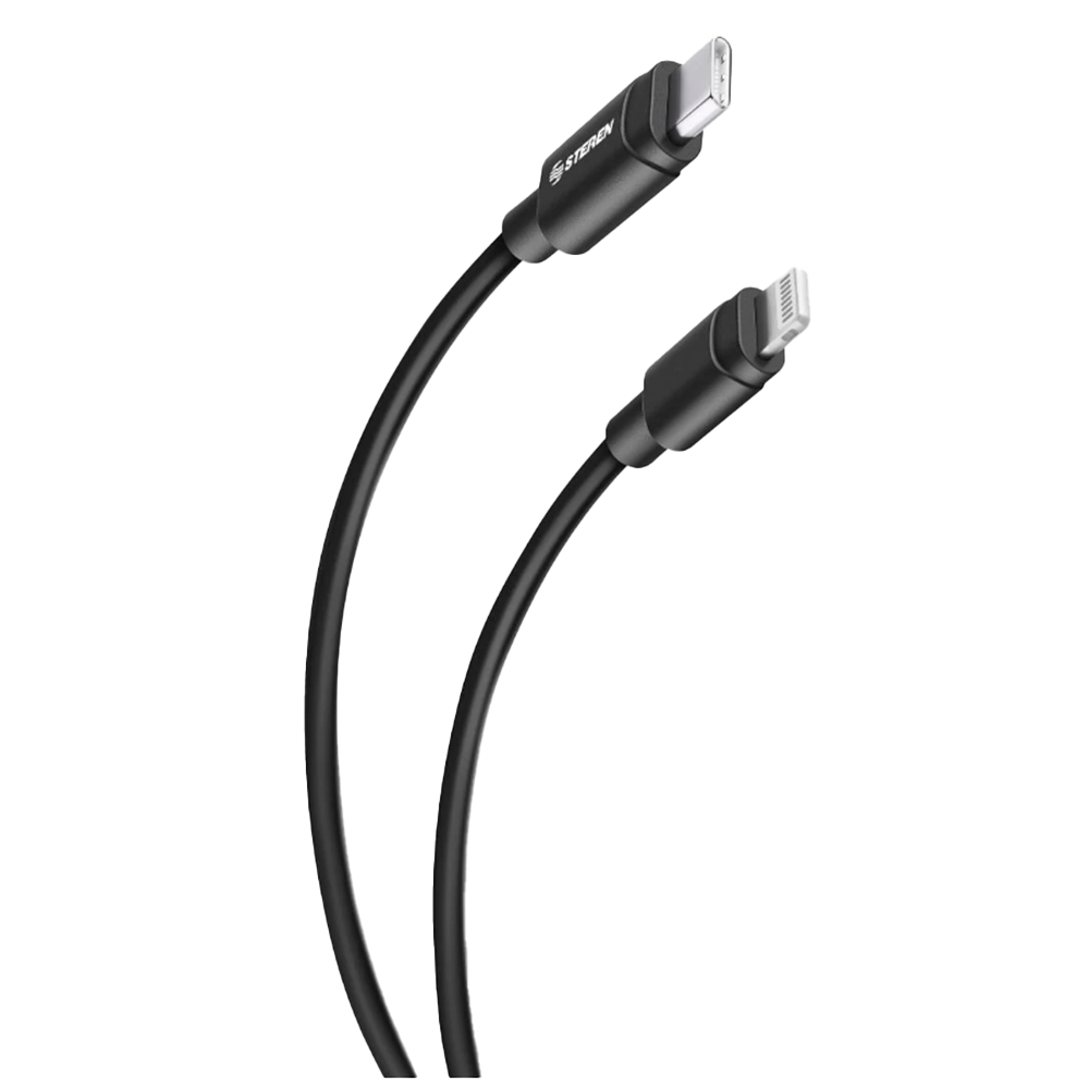 Cable USB C a Lightning Steren 1.8m