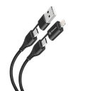 Cable 4 en 1 Steren USB C a USB y USB C a Lightning