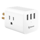 Adaptador cubo multiple 3 enchufes y 3 puetos USB Steren