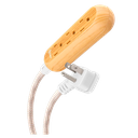 Cable de extensión eléctrica Steren 2.4m 3 tomas cable t/cordon