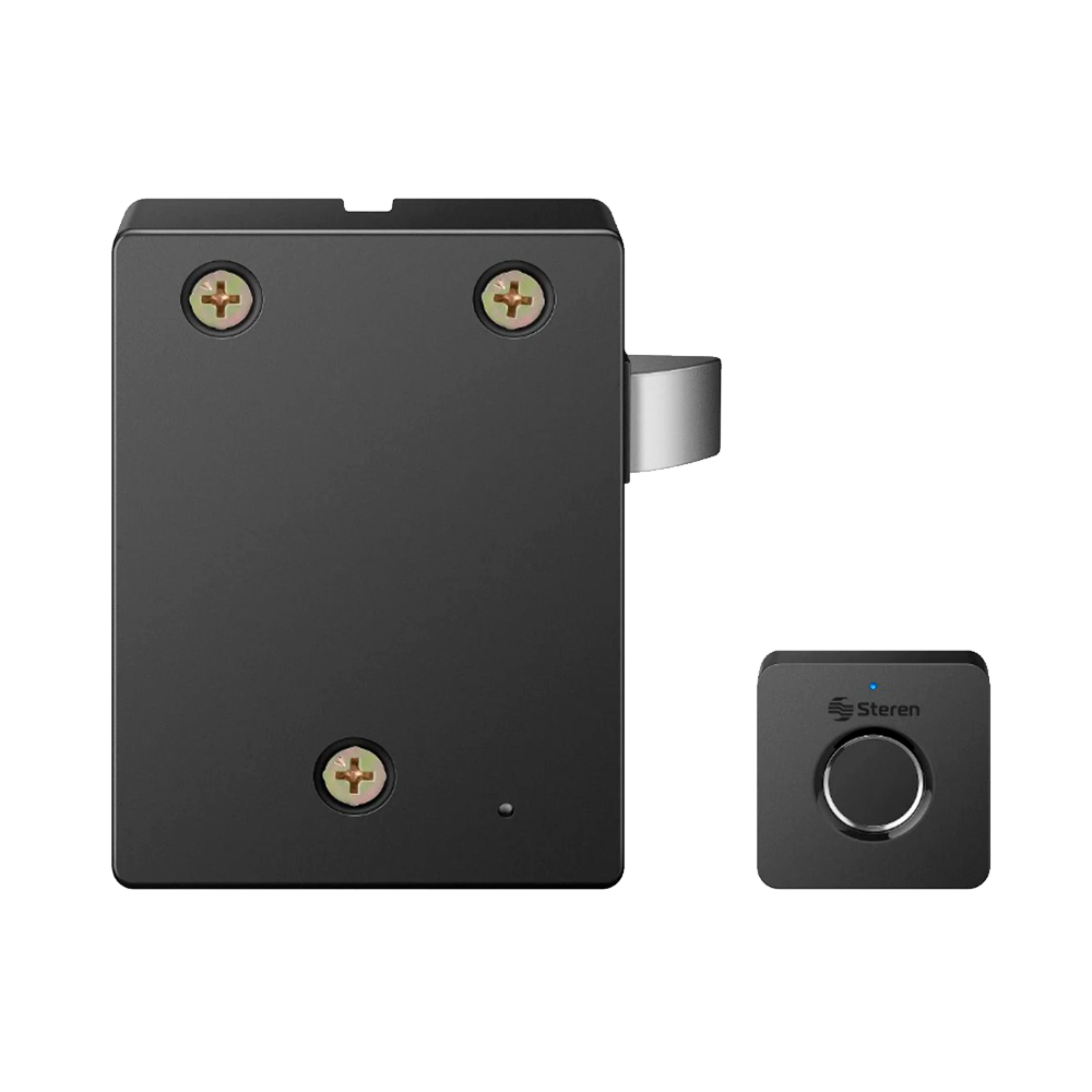 Cerradura Biométrica para gavetas gavinetes Steren hasta 20 huelles batería 6 meses