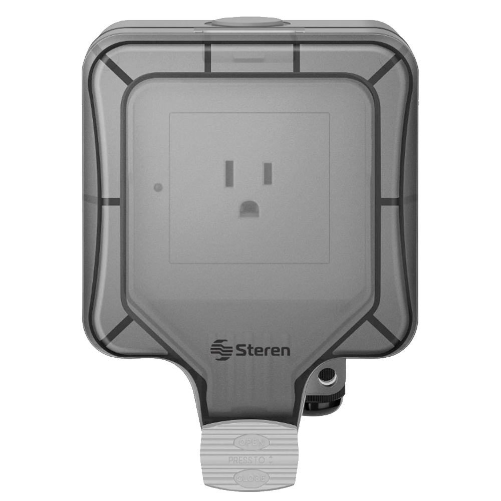 Enchufe Toma Corriente inteligente Wifi para exteriores Steren hasta 1500W IP65 Timer