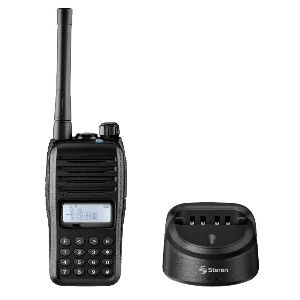 Radio Portatil Steren Walkie Talkie 7km de alcance UHF 400-470 MHz