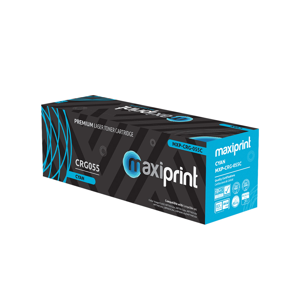 Cartucho de Toner Maxiprint Compatible con Canon CRG055 Cian con Chip