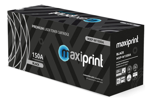 Cartucho de Toner Maxiprint Compatible con HP W1500A 150A negro