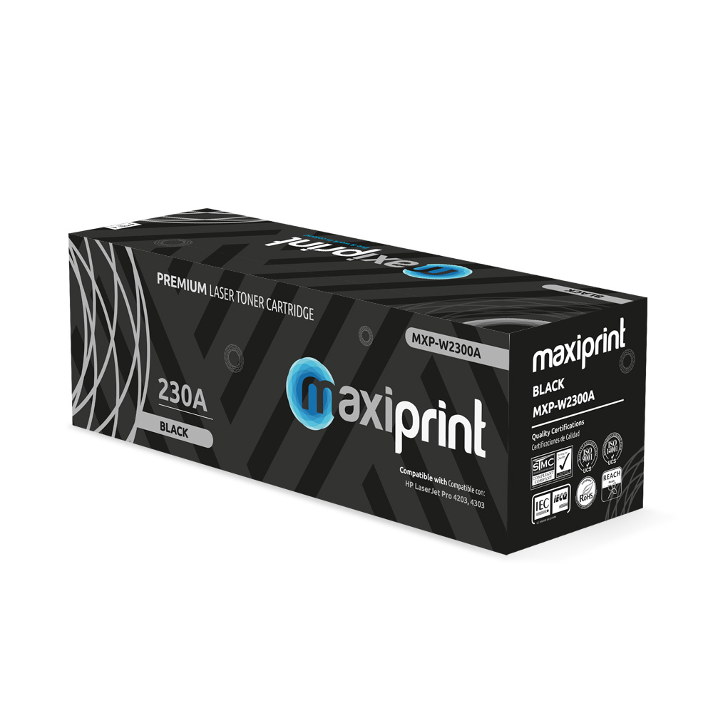 Cartucho de Toner Maxiprint Compatible con HP W2300A serie 230A Negro