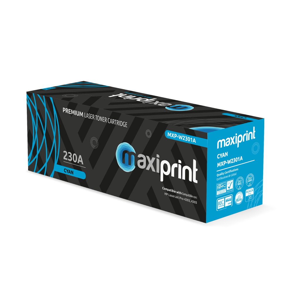 Cartucho de Toner Maxiprint Compatible con HP W2301A serie 230A Cian