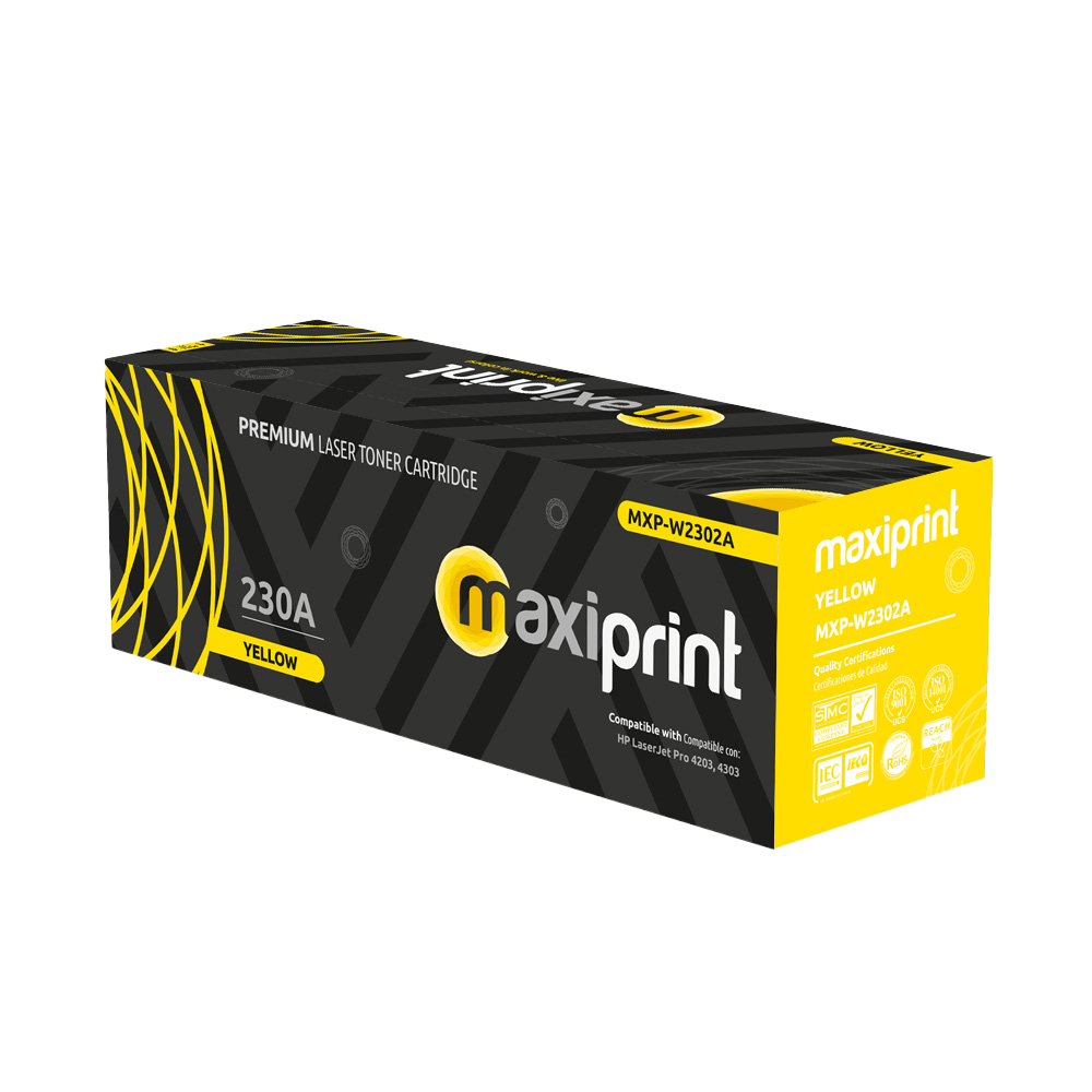 Cartucho de Toner Maxiprint Compatible con HP W2302A serie 230A Amarillo