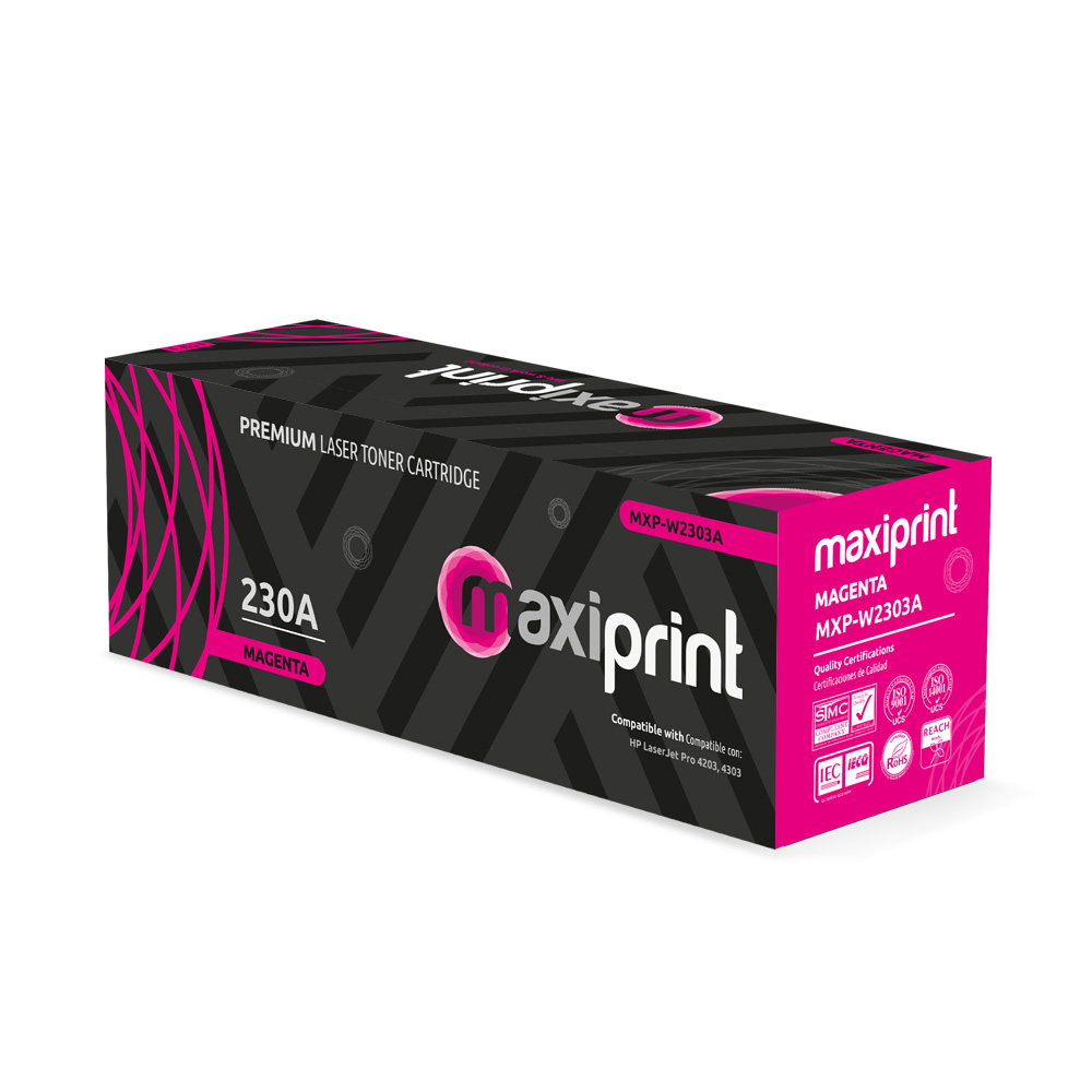 Cartucho de Toner Maxiprint Compatible con HP W2303A serie 230A Magenta