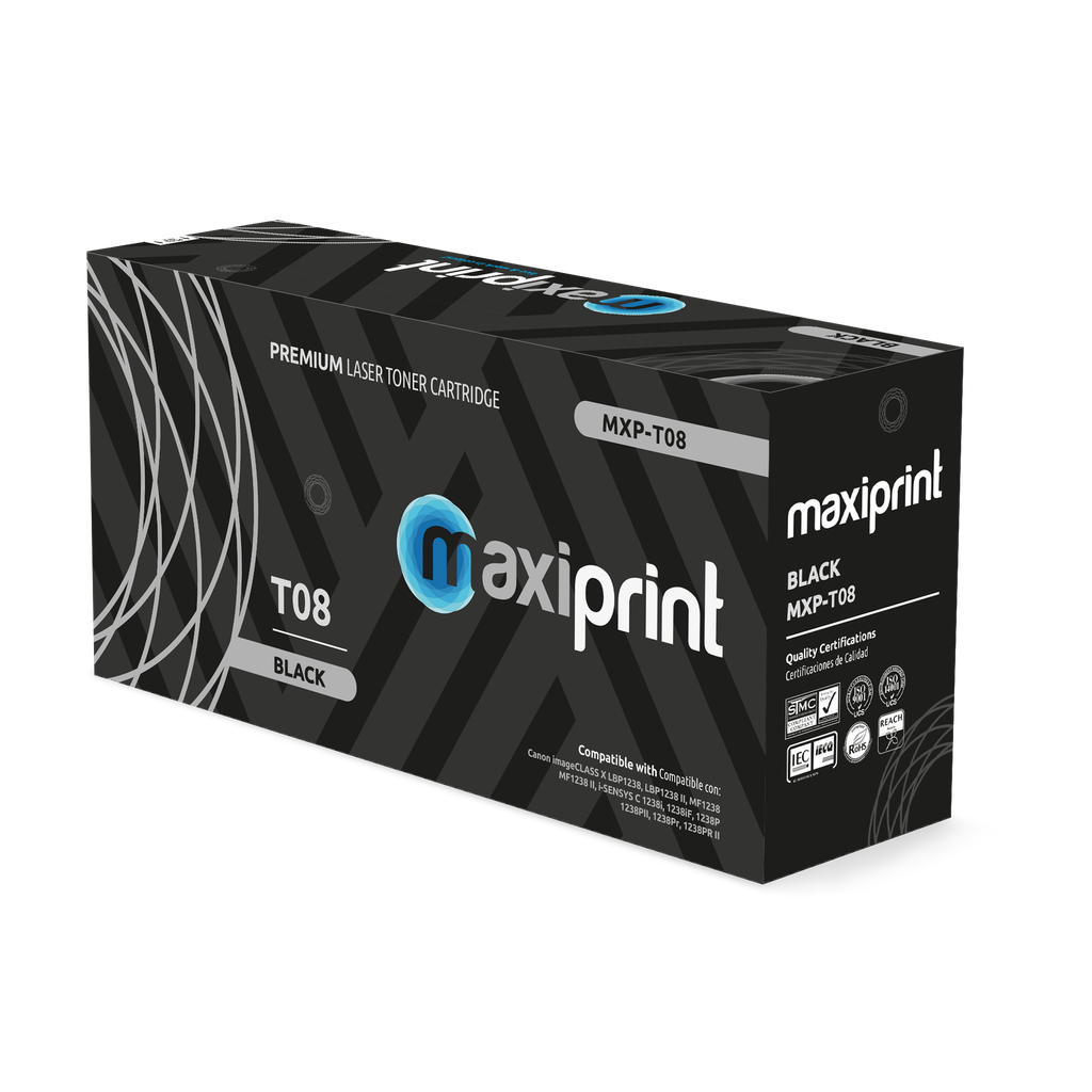 Cartucho de Toner Maxiprint Compatible con Canon T08 negro