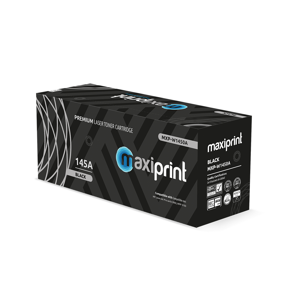 Cartucho de Toner Maxiprint Compatible con HP W1450A serie 145A Negro