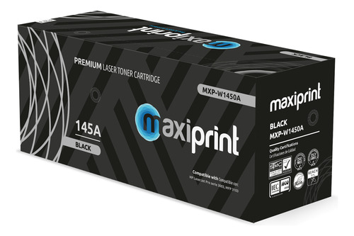 Cartucho de Toner Maxiprint Compatible con HP W1450A serie 145A Negro
