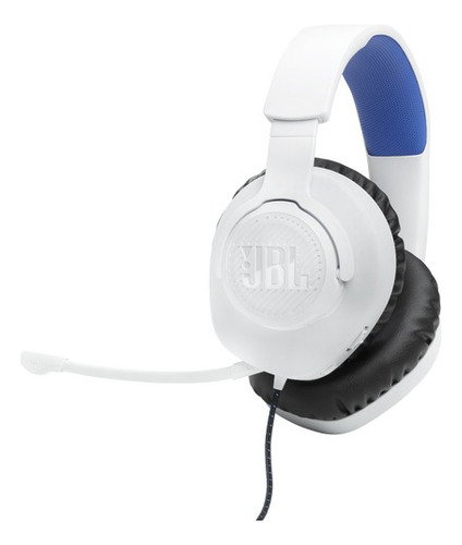 Audífonos JBL Quantum 100P para consola de Videojuegos Cableado Blanco y Azul