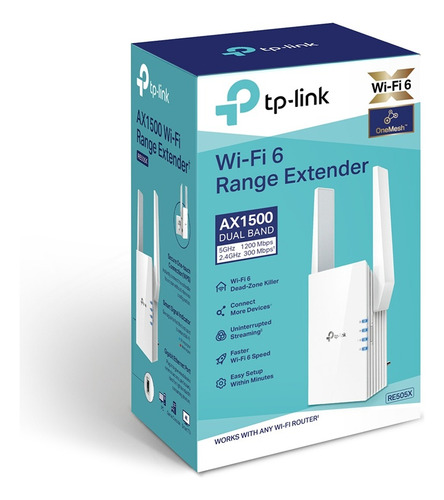 Extensor de Rango TP-Link Wi-Fi 6 RE505X AX1500