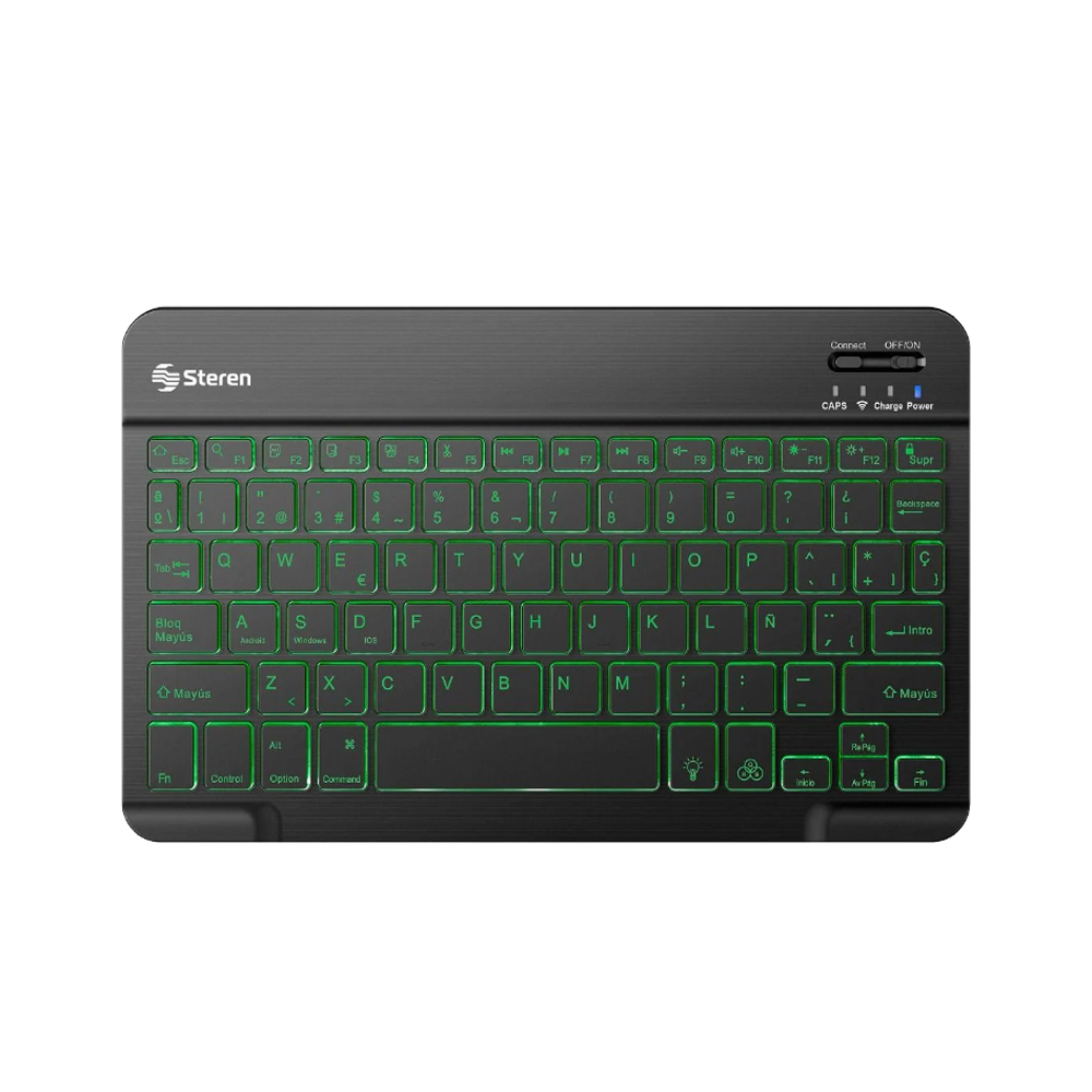 Teclado Inalámbrico Steren Bluetooth Compacto Recargable