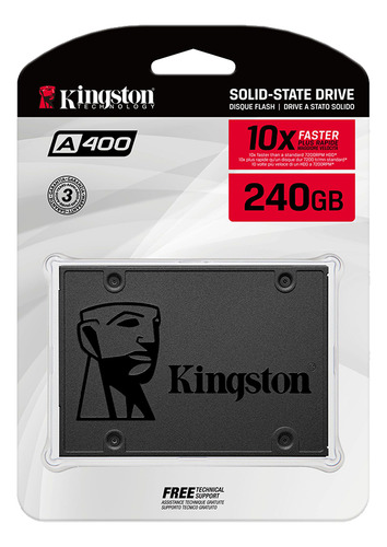 Disco Duro Sólido SSDNow A400 Kingston 240GB SATA III 2.5in 7mm