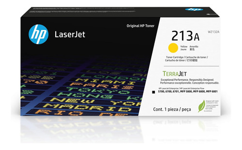 Cartucho de Toner HP W2132A serie 213A Amarillo