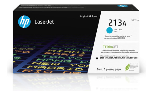 Cartucho de Toner HP W2131A serie 213A Cian