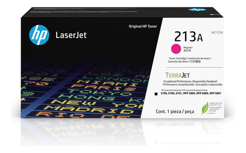 Cartucho de Toner HP W2133A serie 213A Magenta